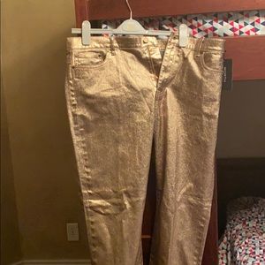 Metallic gold jeans